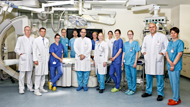 Das Team des Herzkatheterlabores im Klinikum Vest